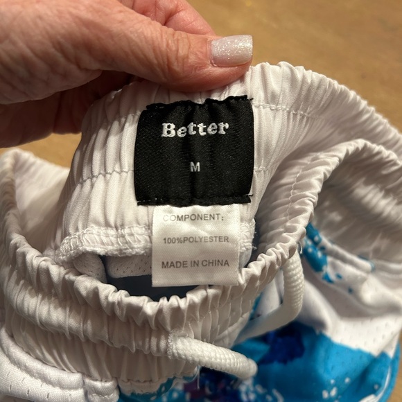 Better Blue and White Athletic Shorts - Picture 2 of 5